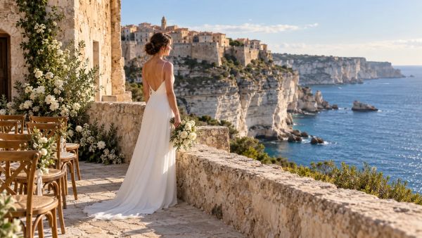 Top lieux romantiques pour un mariage avec vue mer en Corse du Sud